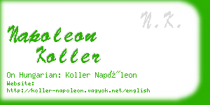 napoleon koller business card